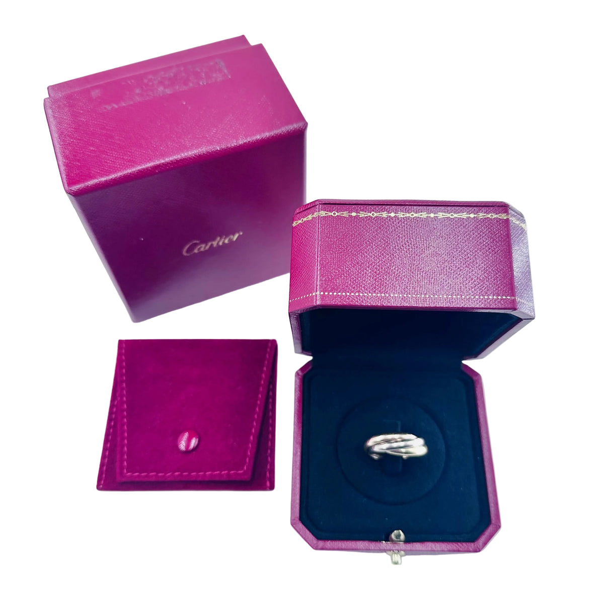 Bague CARTIER "Trinity" en or blanc, or jaune et or rose