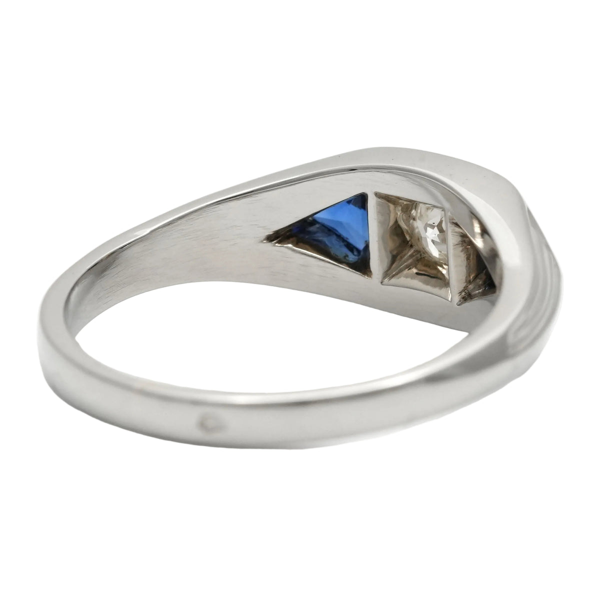 Bague Trilogie en or blanc, saphirs et diamant