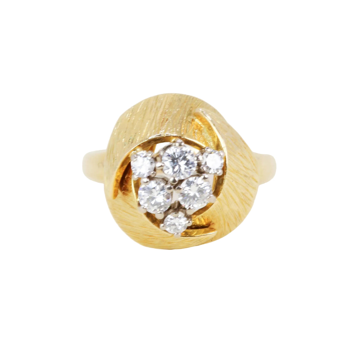 Bague Dôme en or jaune et diamants