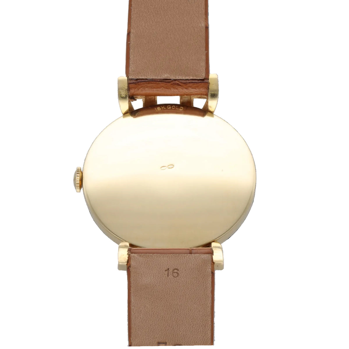 Montre LECOULTRE en or jaune et cuir