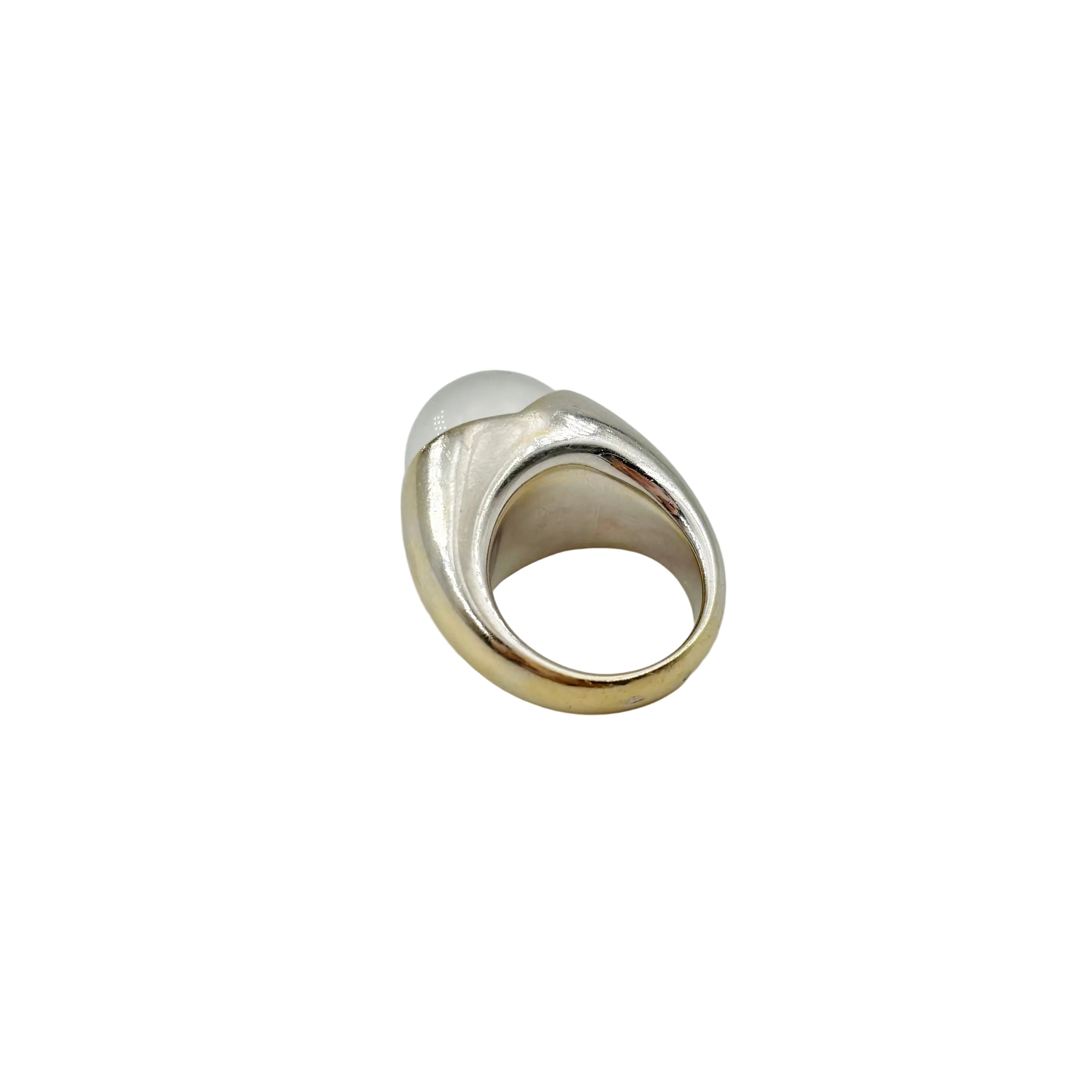Bague MAUBOUSSIN "Transparence" en or blanc, cristal de roche et diamant