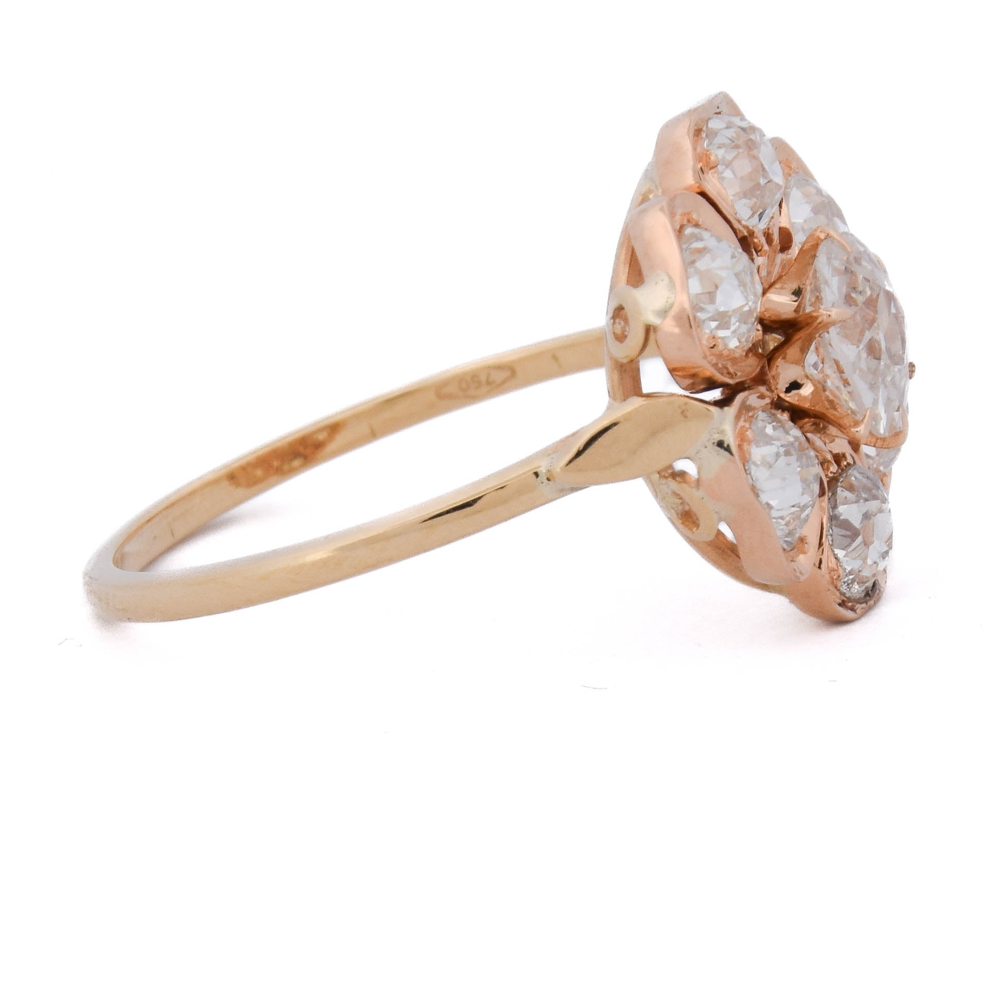 Bague Marguerite en or jaune et diamants