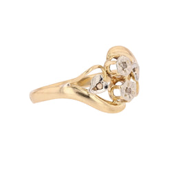Bague Toi & Moi en or blanc, or jaune et diamants