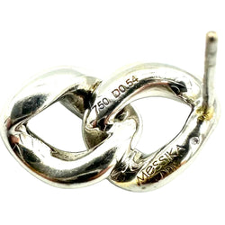 Boucles d'oreilles Pendantes MESSIKA "Link" en or blanc et diamants