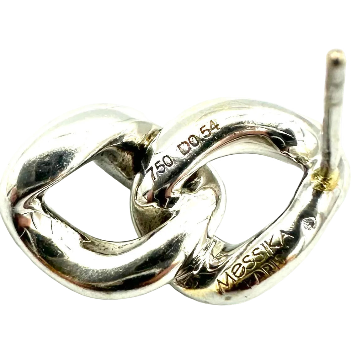 Boucles d'oreilles Pendantes MESSIKA "Link" en or blanc et diamants