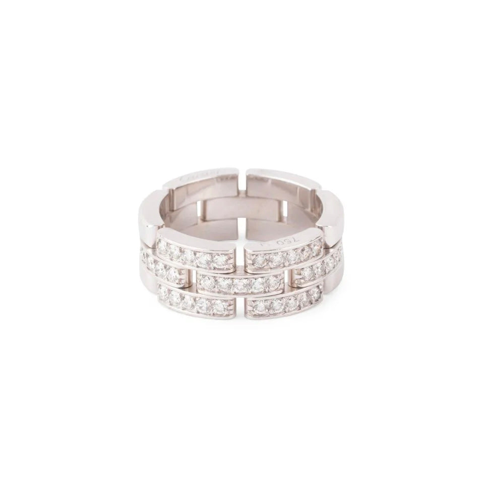 Bague CARTIER "Maillon Panthère" en or blanc et diamants