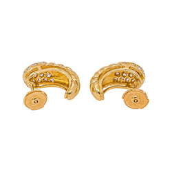 Boucles d'oreilles Demi-créoles Or jaune  Diamant