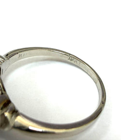 Bague Solitaire en or blanc et diamant