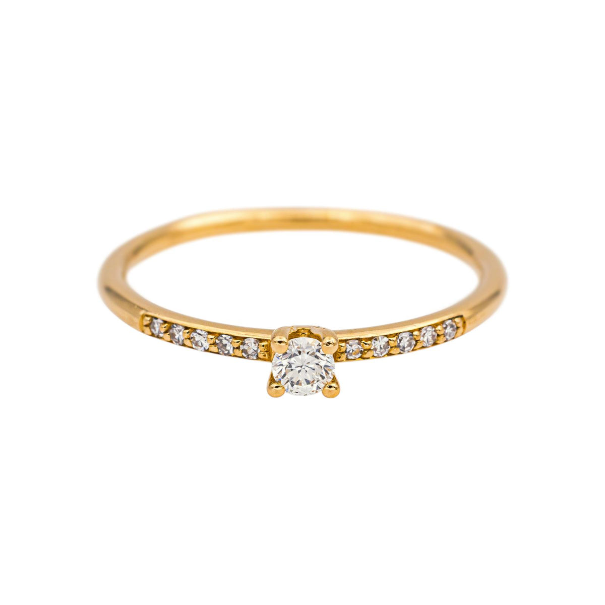 Bague Solitaire Or jaune Diamant