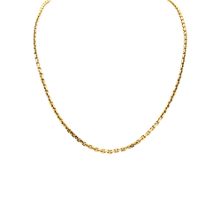 Collier or jaune, maille forçat.