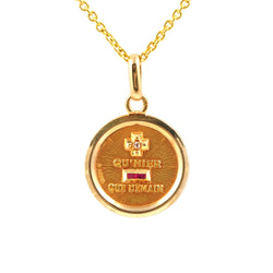 Pendentif AUGIS en or jaune, rubis et diamant
