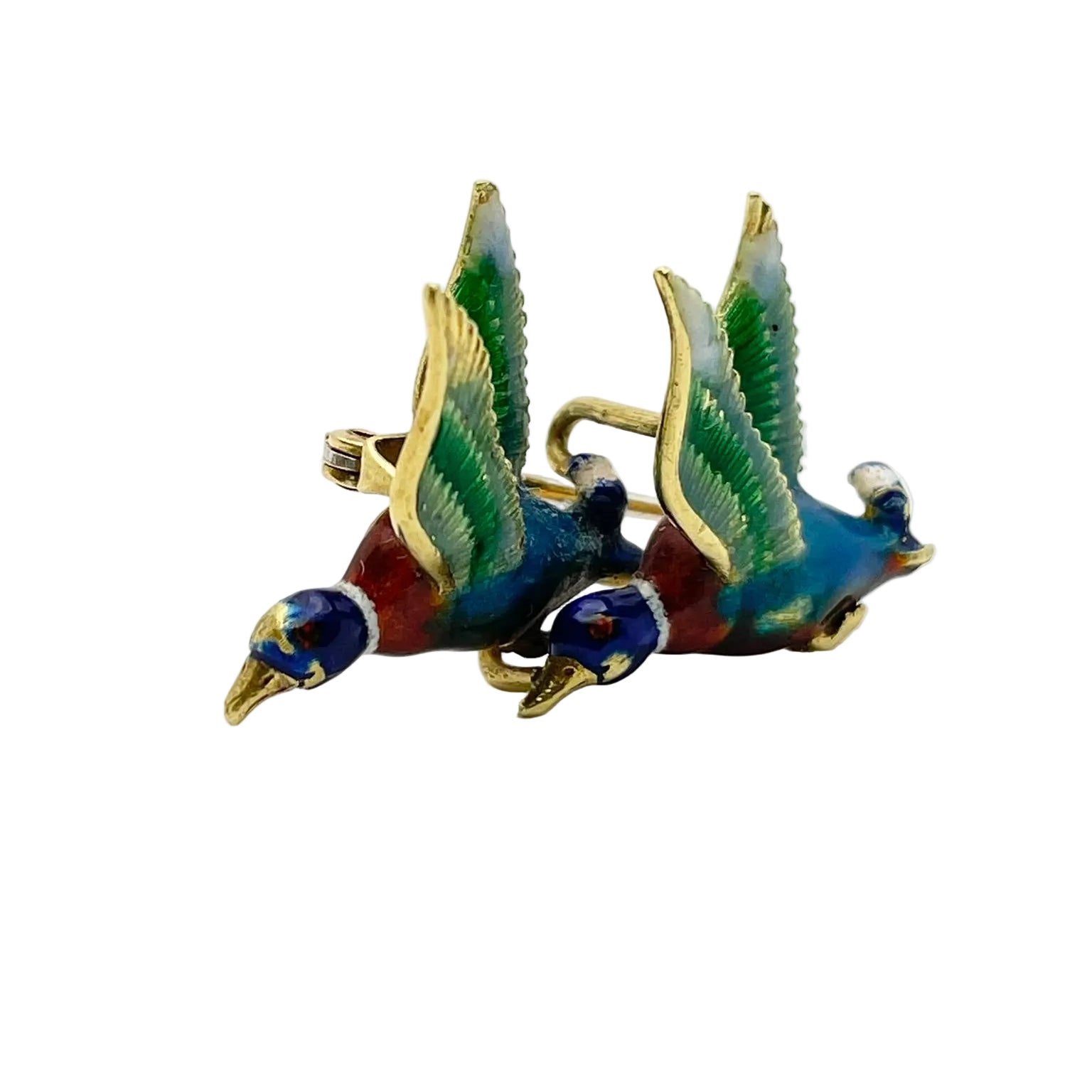Broche GUCCI en or jaune et émail