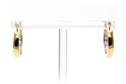 Boucles d'oreilles en or blanc, or jaune et diamants