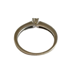 Bague Solitaire en or blanc et diamants