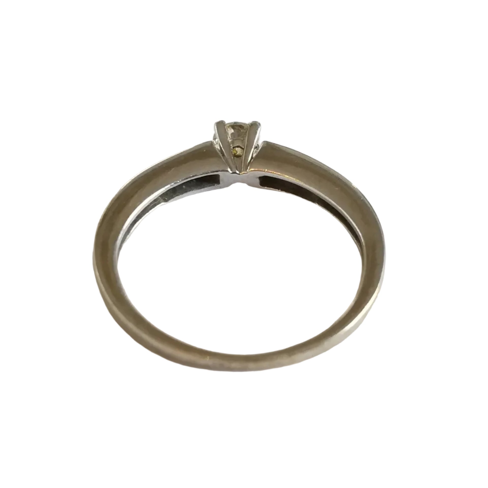Bague Solitaire en or blanc et diamants