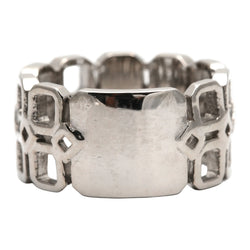 Bague Bandeau en or blanc et diamants