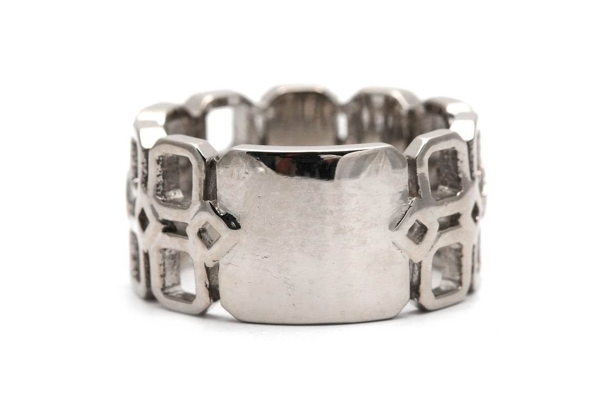 Bague Bandeau en or blanc et diamants