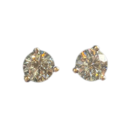 Boucles d'oreilles Puces en or blanc et diamants