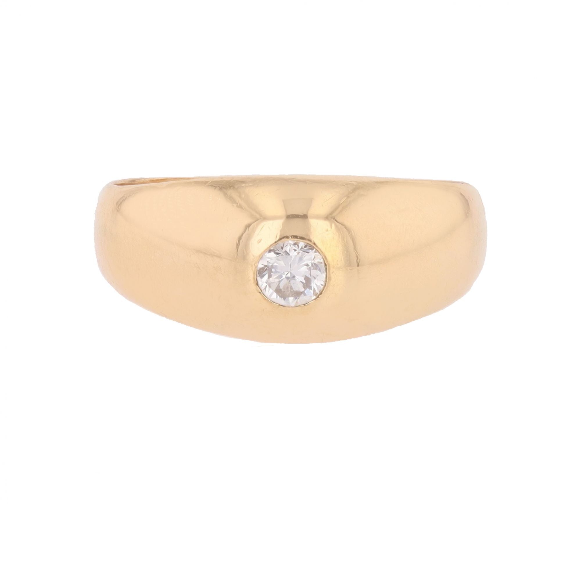 Bague Jonc en or jaune et diamant