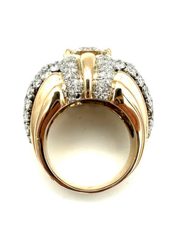Bague en or, platine et diamants