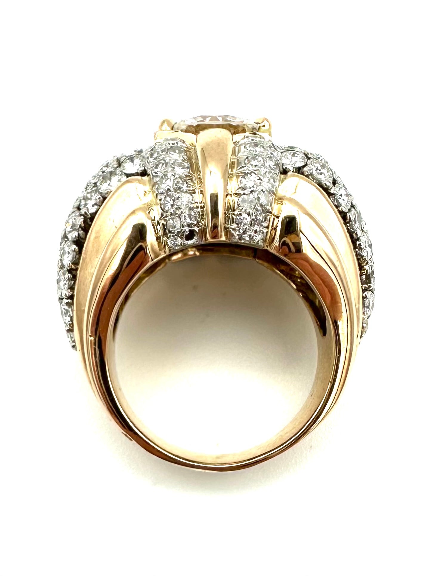 Bague en or, platine et diamants