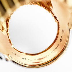 Bague Cocktail MARIE LICHTENBERG "Heart Mini Scap" en or jaune, émail et diamants