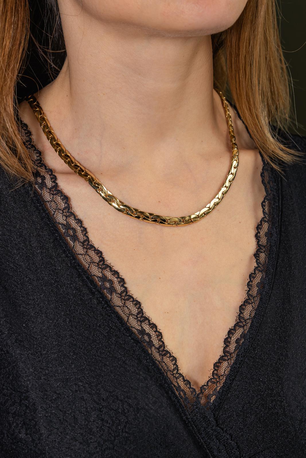 Collier Maille haricot Or jaune