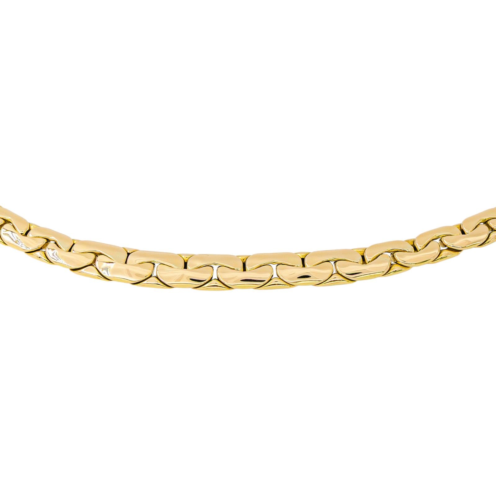 Collier maille Haricot Or jaune