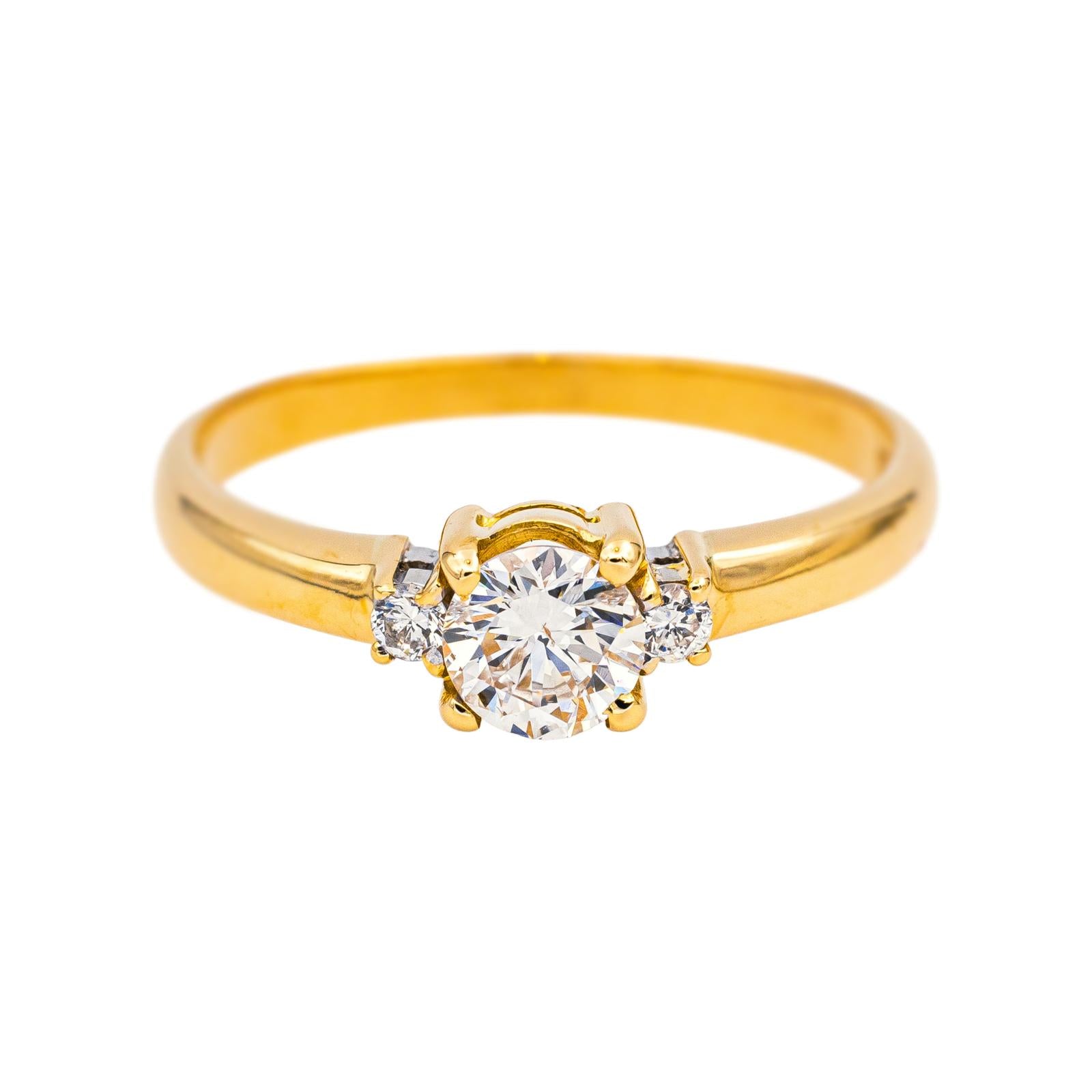 Bague Solitaire Or jaune Diamant