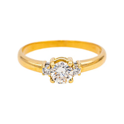 Bague Solitaire Or jaune Diamant