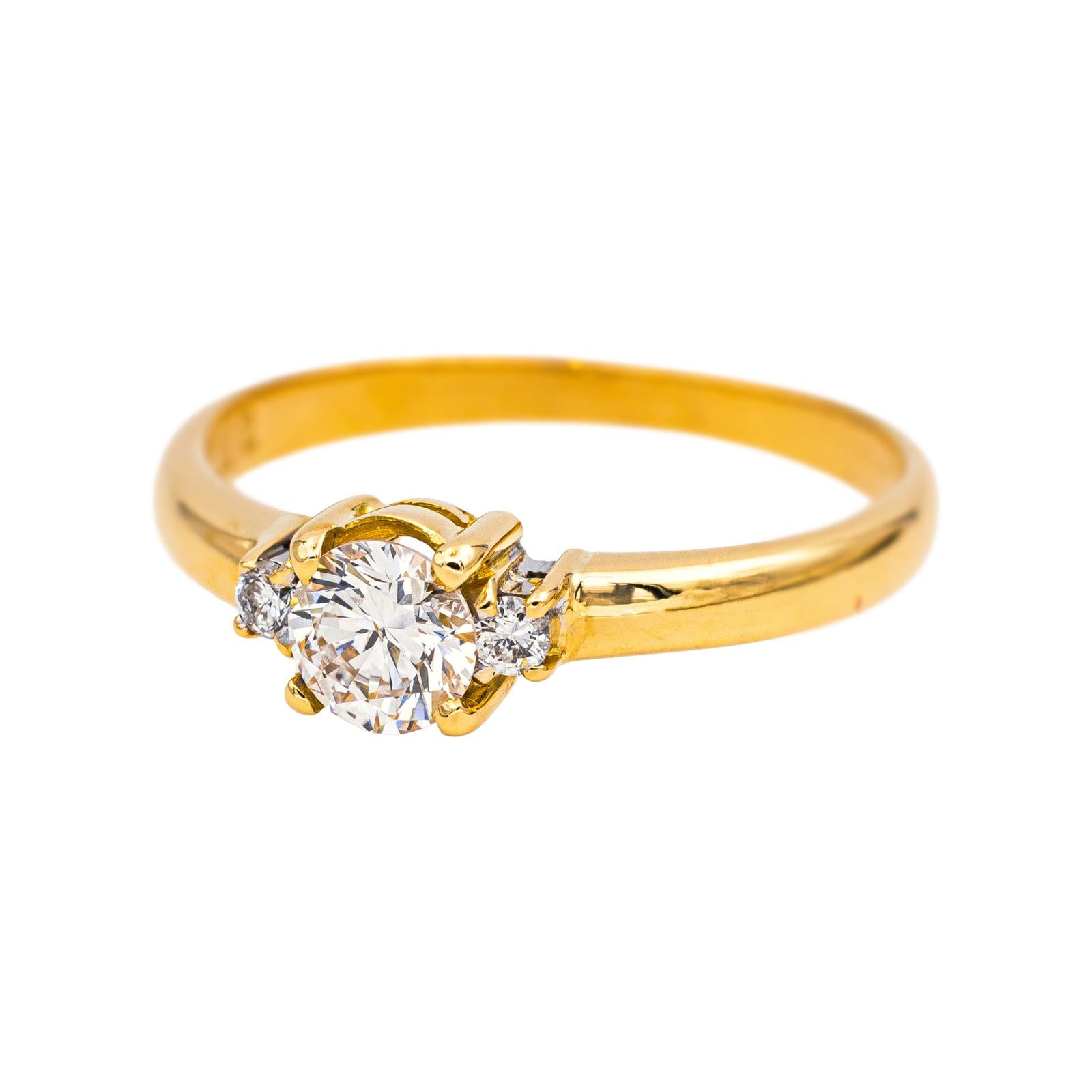 Bague Solitaire Or jaune Diamant