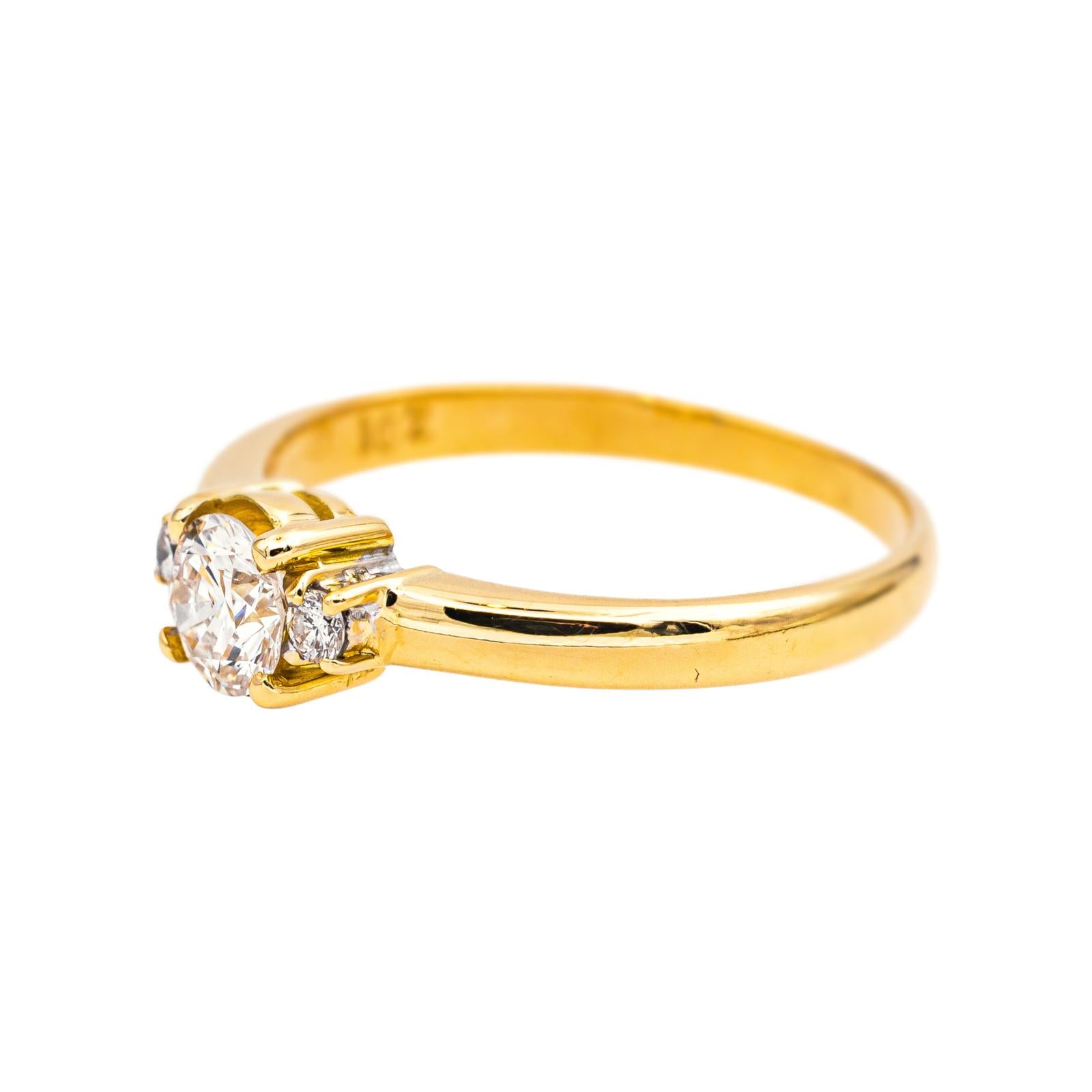 Bague Solitaire Or jaune Diamant