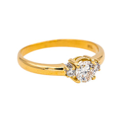 Bague Solitaire Or jaune Diamant