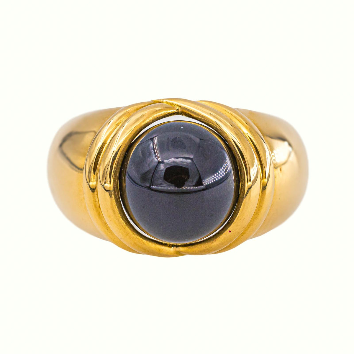 Bague  Dôme Or jaune  Œil de tigre
