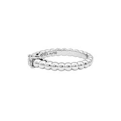 Bague Solitaire VAN CLEEF & ARPELS "Solitaire Perlée" en or blanc et diamant