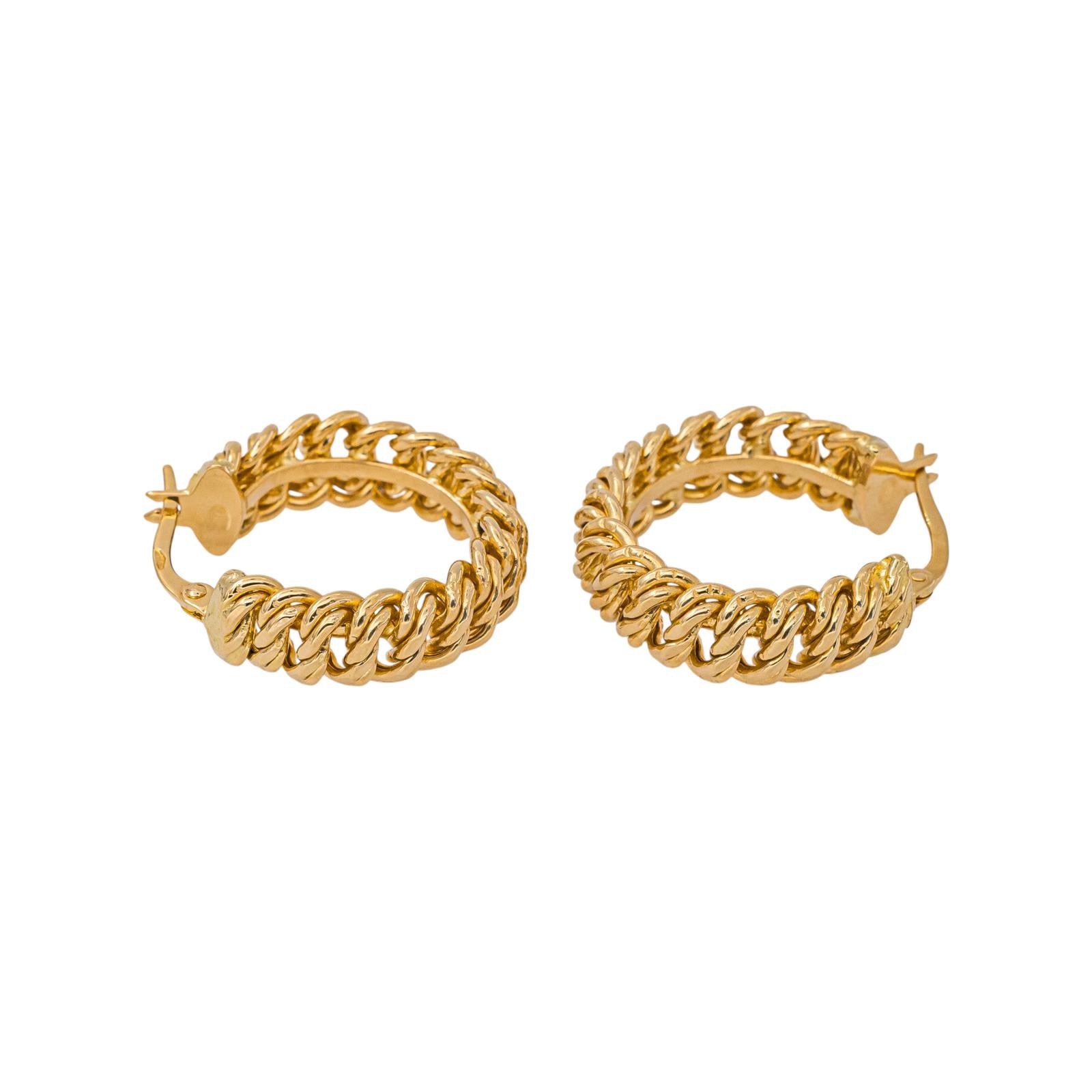Boucles d'oreilles Maille Américaine Or jaune