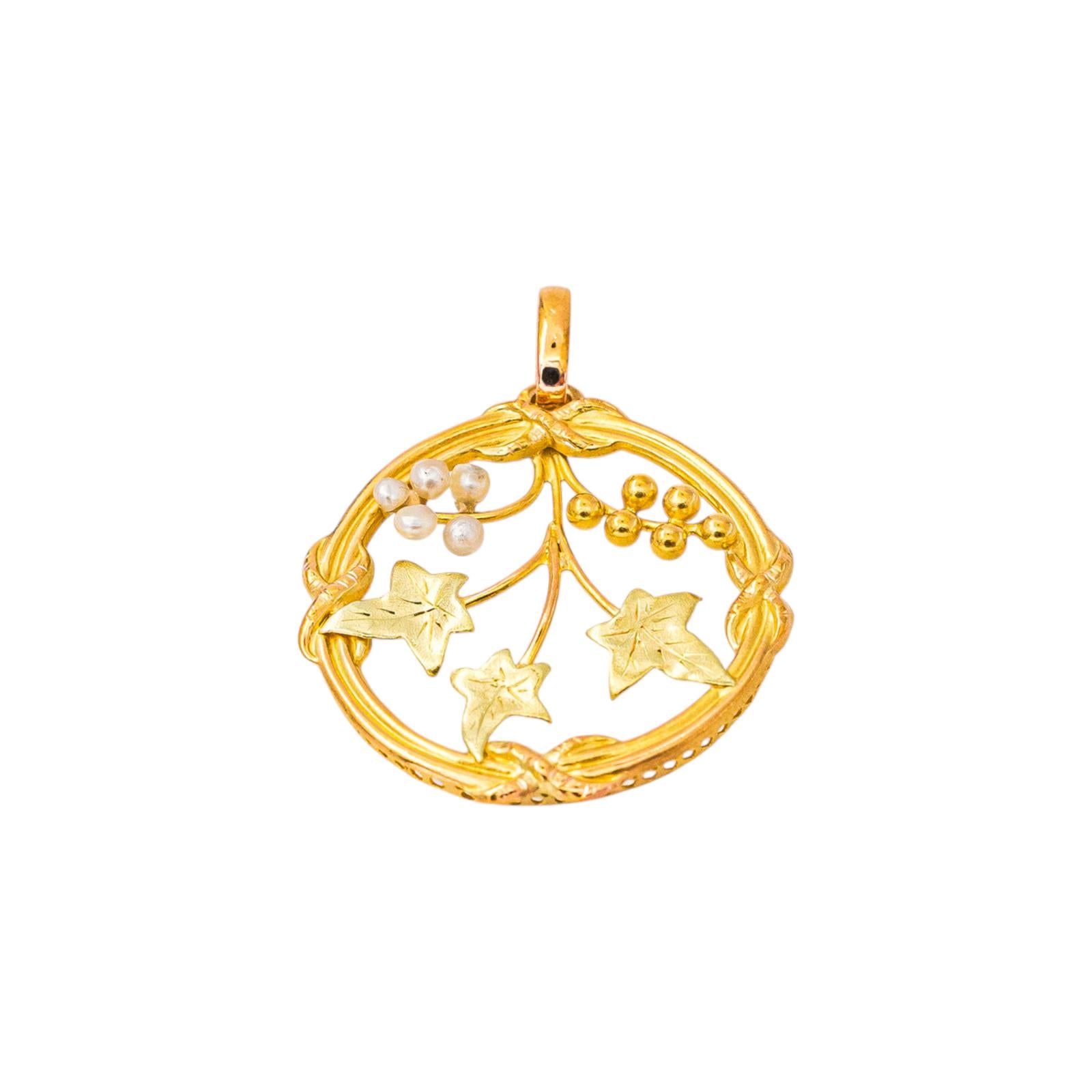 Pendentif Or jaune Perle