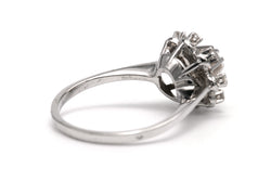 Bague Marguerite en or blanc et diamants