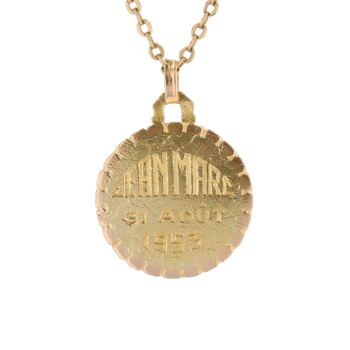 Médaille en or jaune et or rose