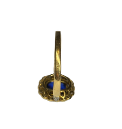 Bague Entourage en or jaune, saphir et diamants