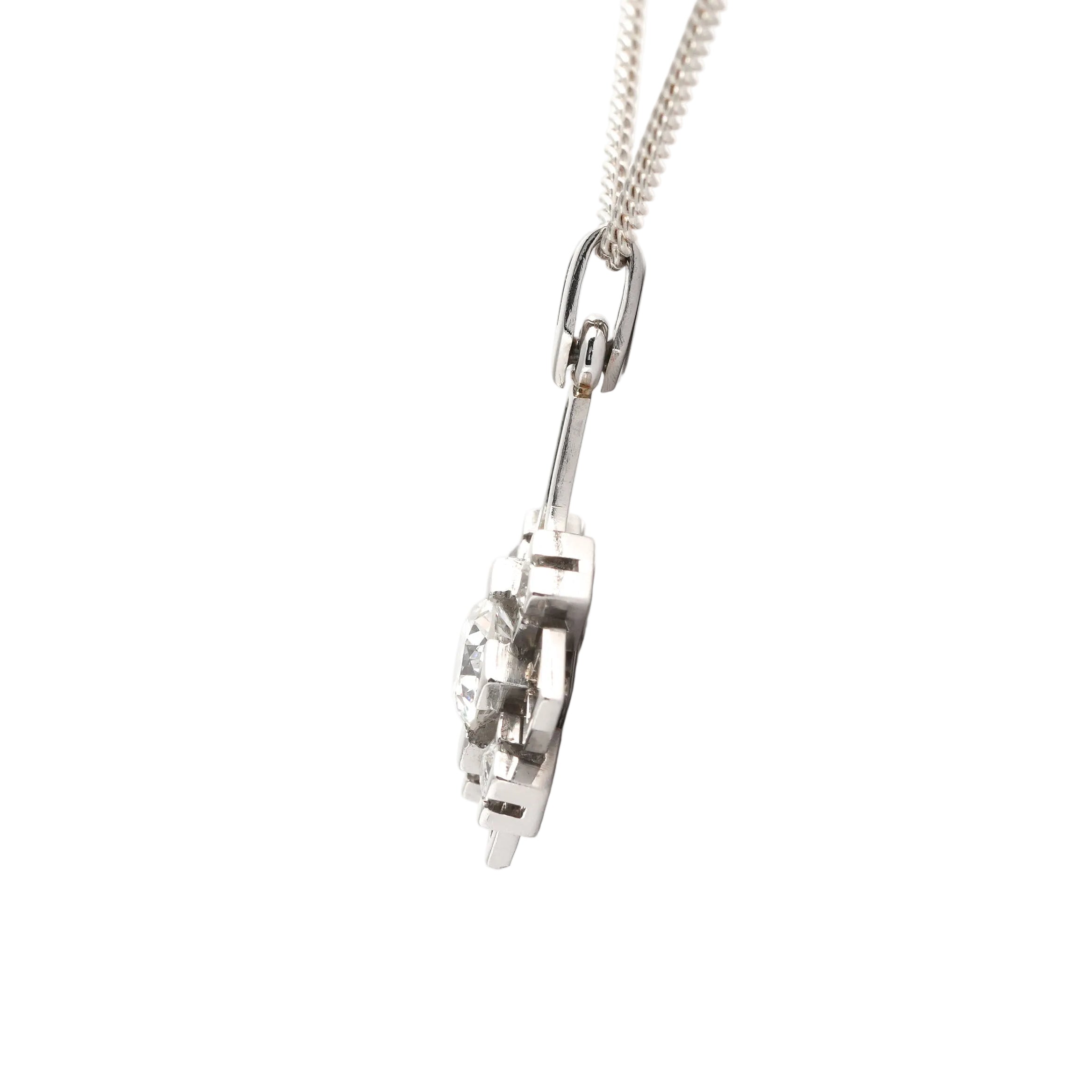 Pendentif en platine et diamants