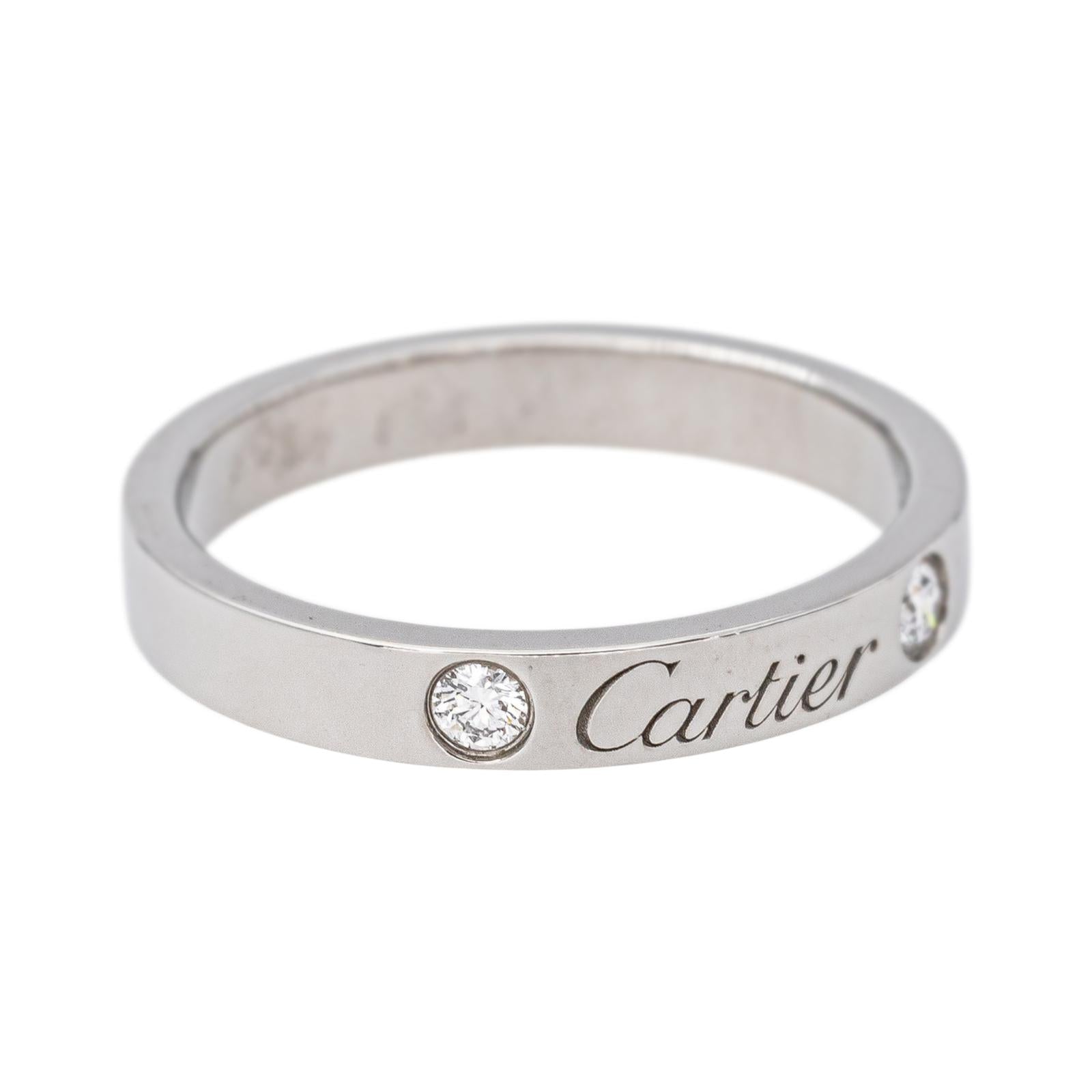 Cartier Bague Alliance C de Cartier Platine Diamant