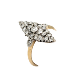 Bague Marquise en or jaune et diamants