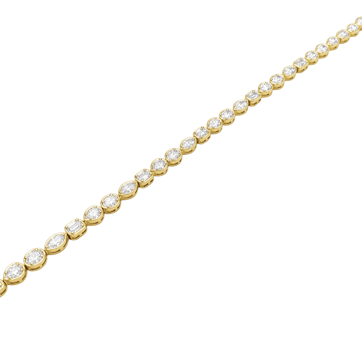 Bracelet Ligne en or jaune et diamants
