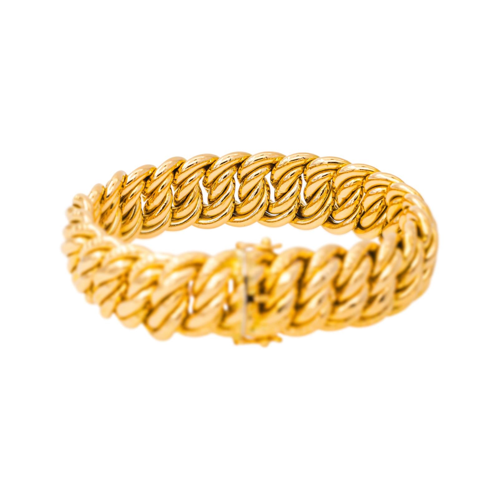 Bracelet maille Américaine Or jaune