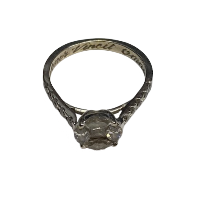 Bague Solitaire en or blanc et diamants