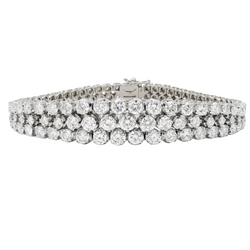 Bracelet Souple en or blanc et diamants