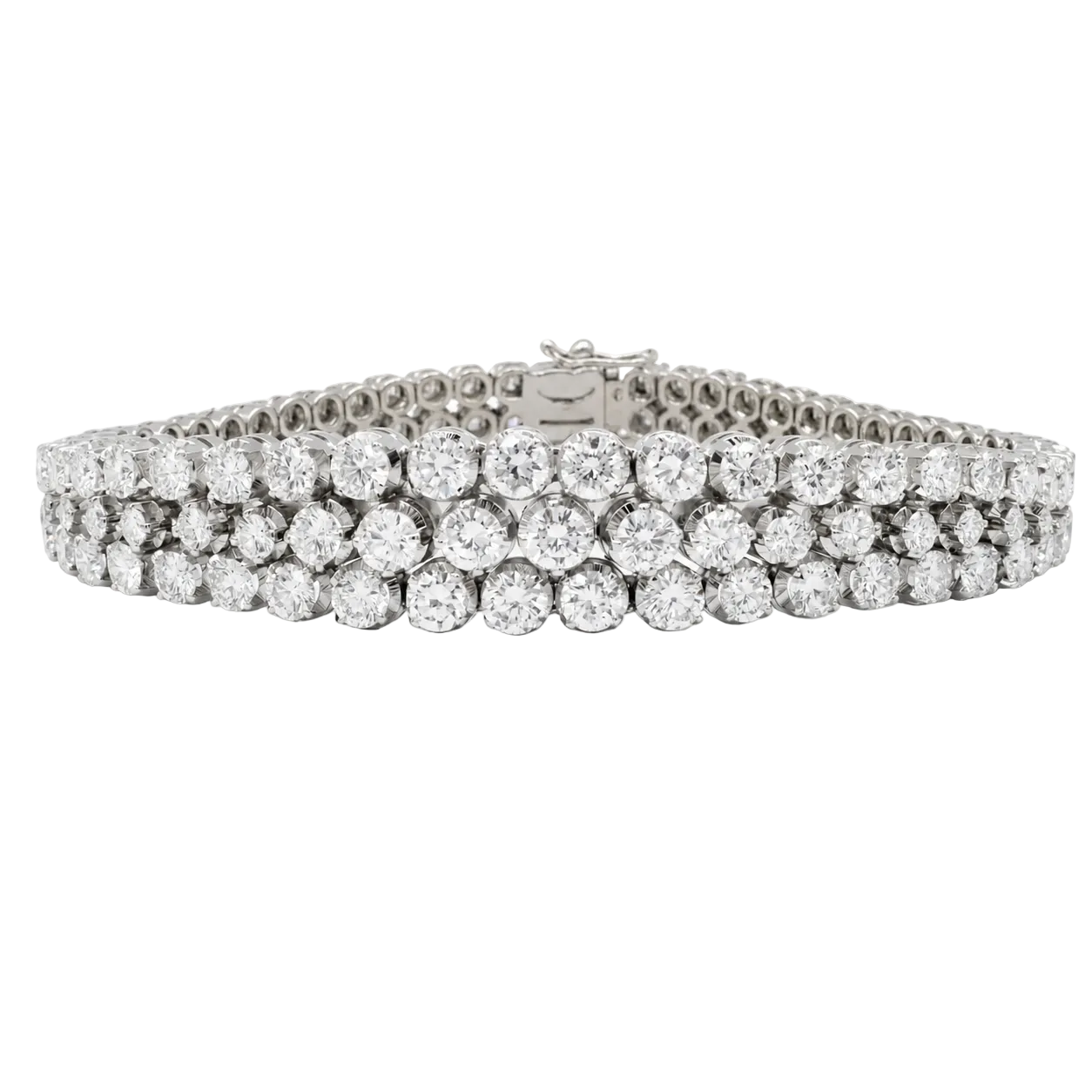 Bracelet Souple en or blanc et diamants