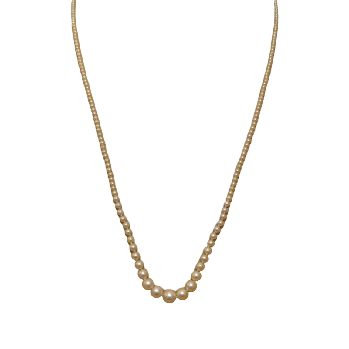 Collier Perles en or, platine et diamants