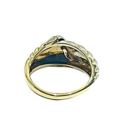 Bague en or jaune, or blanc et diamants